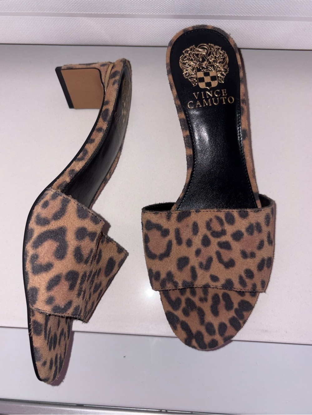 Leopard Print Slide Sandals - Picture 3 of 5
